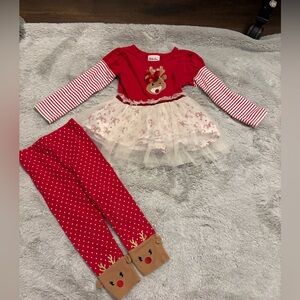 Little Lass Reindeer Holiday Outfit